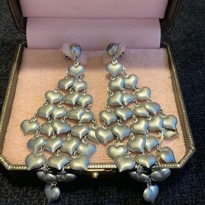 Juicy Couture hart cascade earrings